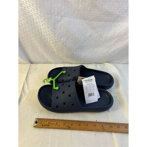 Crocs Womens 9 NAvy M7 Classic Slide V2 New (runs bigger)
